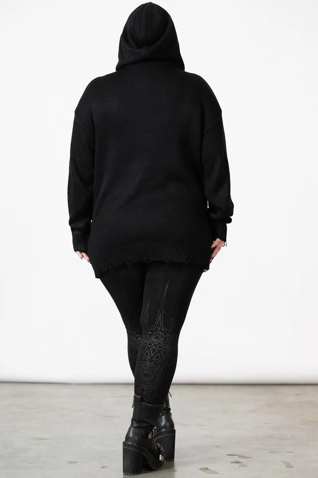 Killstar Sweaters Women Hyperion Hooded Knit Sweater