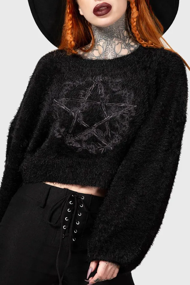 Killstar Sweaters Women Winter Spirit Knit Sweater