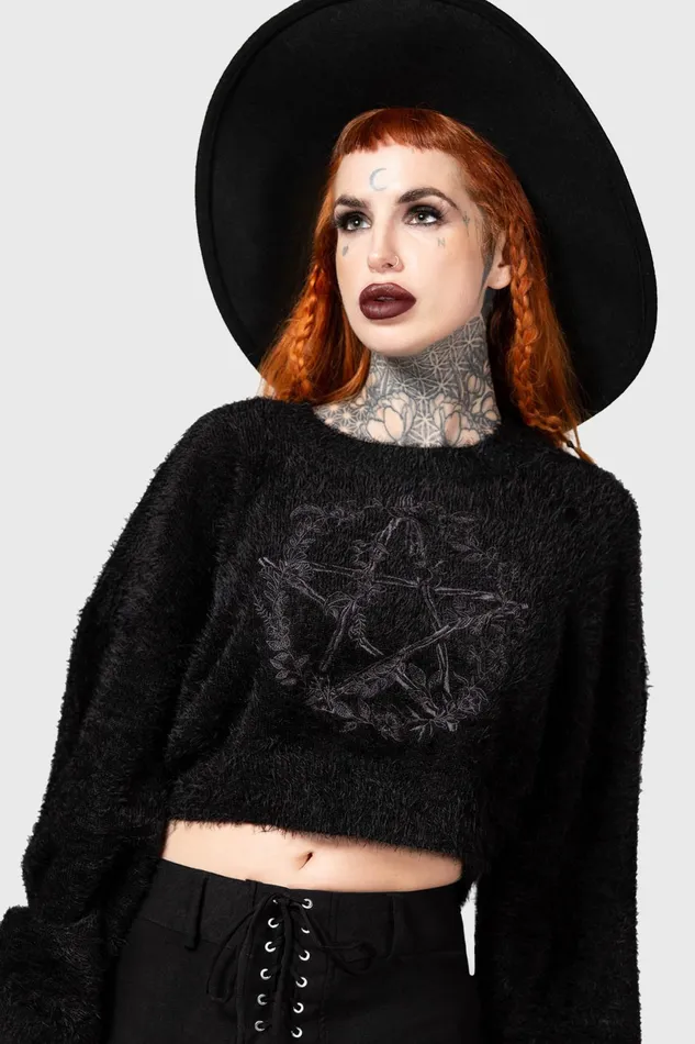Killstar Sweaters Women Winter Spirit Knit Sweater