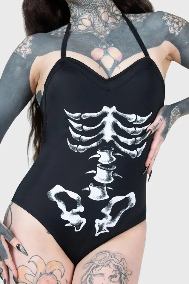 Killstar Swim Women Show Your Bones Swimsuit