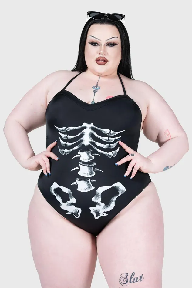Killstar Swim Women Show Your Bones Swimsuit