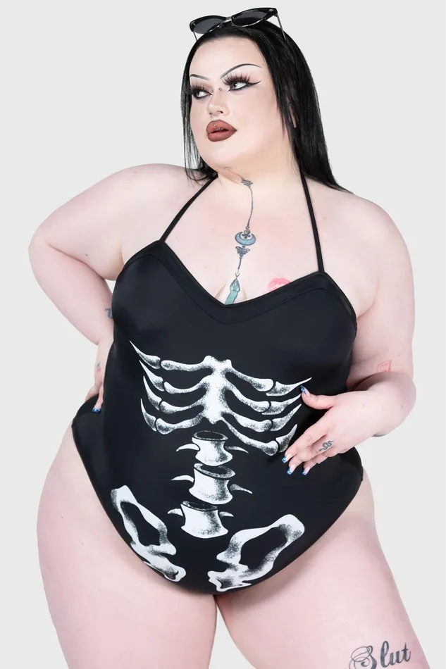 Killstar Swim Women Show Your Bones Swimsuit