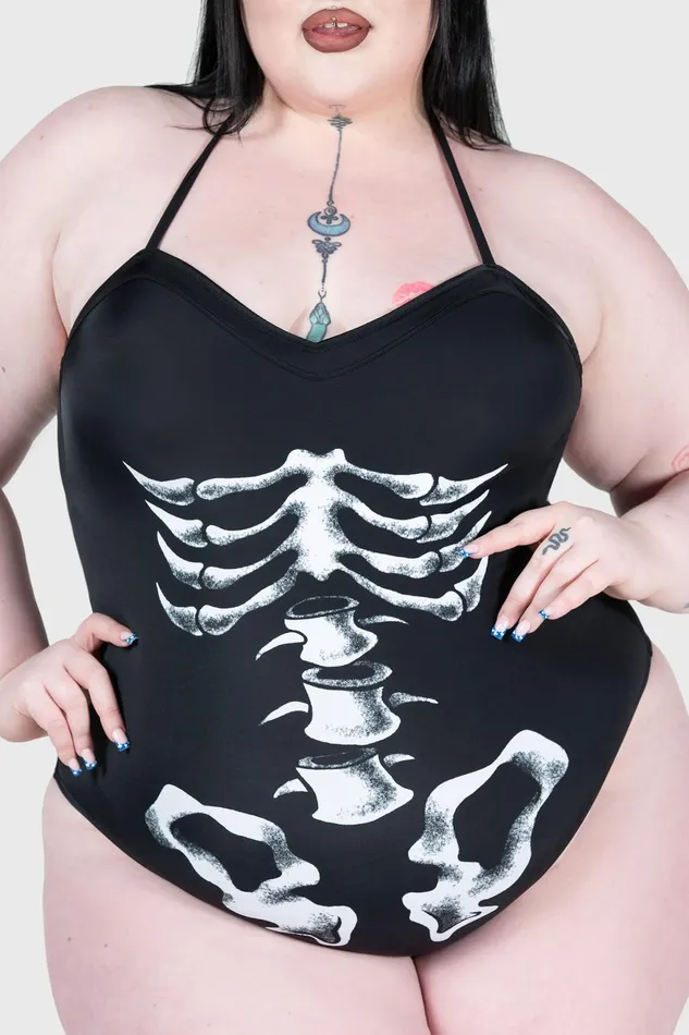 Killstar Swim Women Show Your Bones Swimsuit