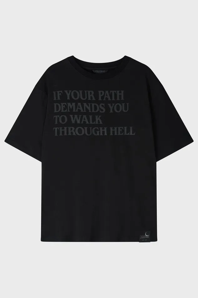 Killstar TShirts and Vests Men Walk Thru Hell Boxy TShirt