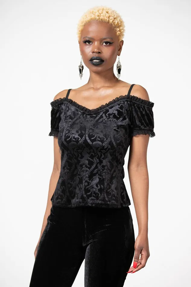 Killstar TShirts and Vests Women Mademoiselle Bardot Top