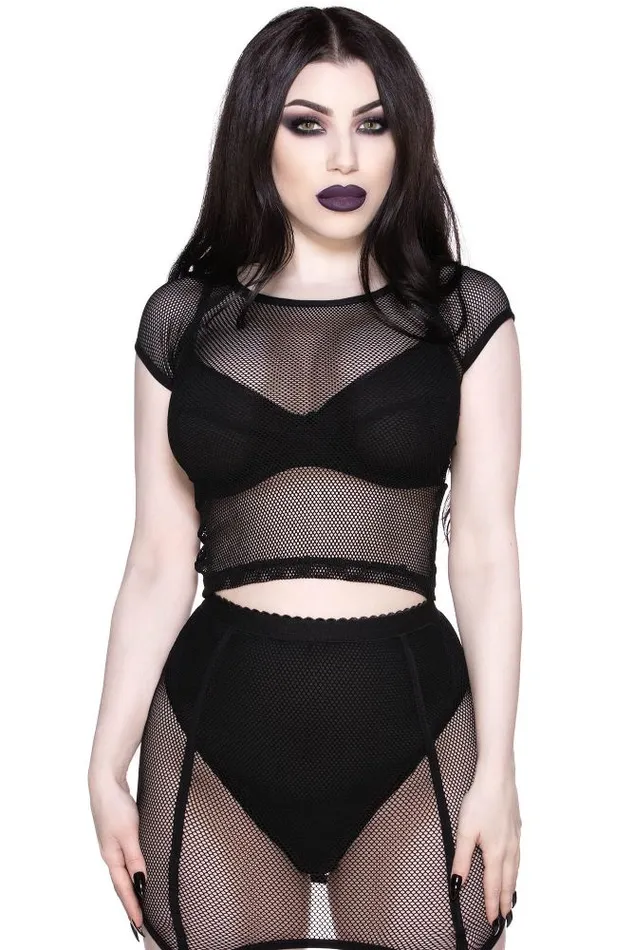 Killstar TShirts and Vests Women Wildchild Fishnet Top B
