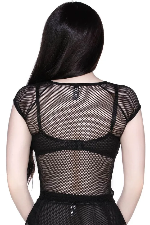 Killstar TShirts and Vests Women Wildchild Fishnet Top B
