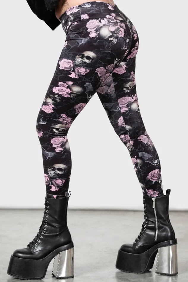 Killstar Velvet Women Hematite Leggings BLACKPINK