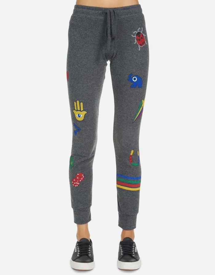 Kizzy Lucky Elements Heather Black Women Lauren Moshi Long Sweatpants