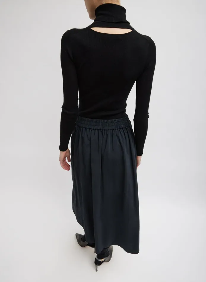 Knitwear and Sweatshirts Women Tibi Feather Weight Ribbed Sweater Turtle Neck Pullover