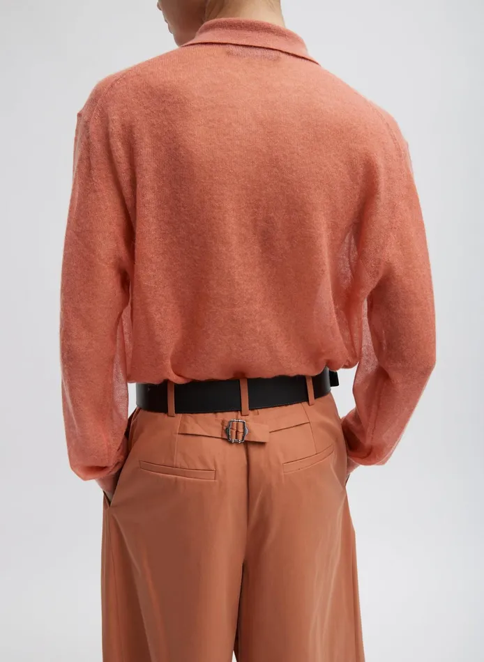 Knitwear and Sweatshirts Women Tibi Sheer Sweater Polo Button Cardigan