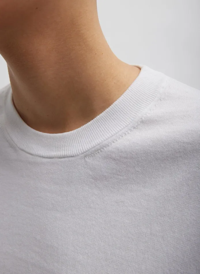 Knitwear and Sweatshirts Women Tibi Super Fine Gauge Perfect Short Sleeve Men039s Pullover