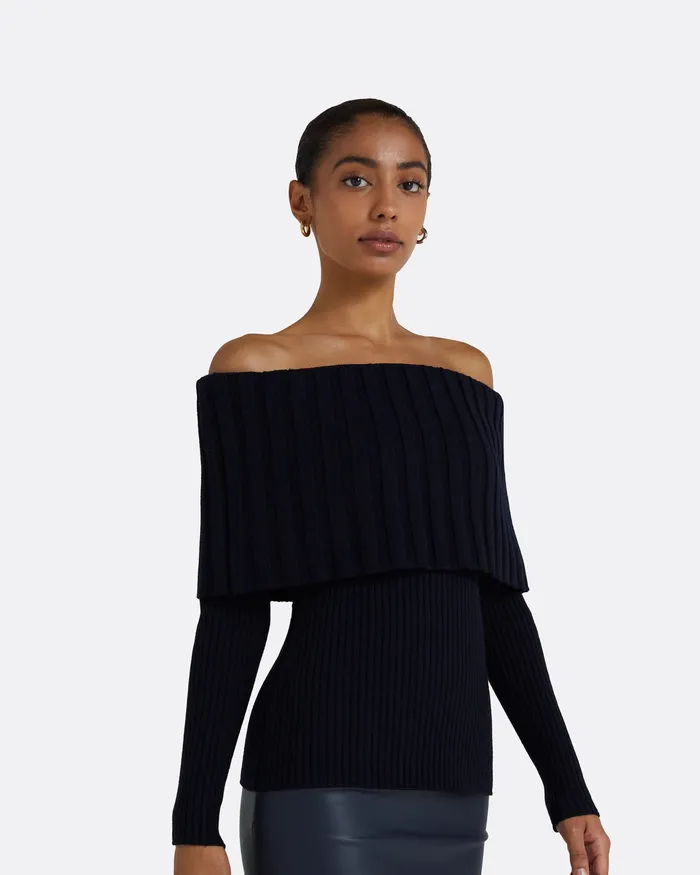 Knitwear Safiyaa Women Risetta Navy Knit Navy