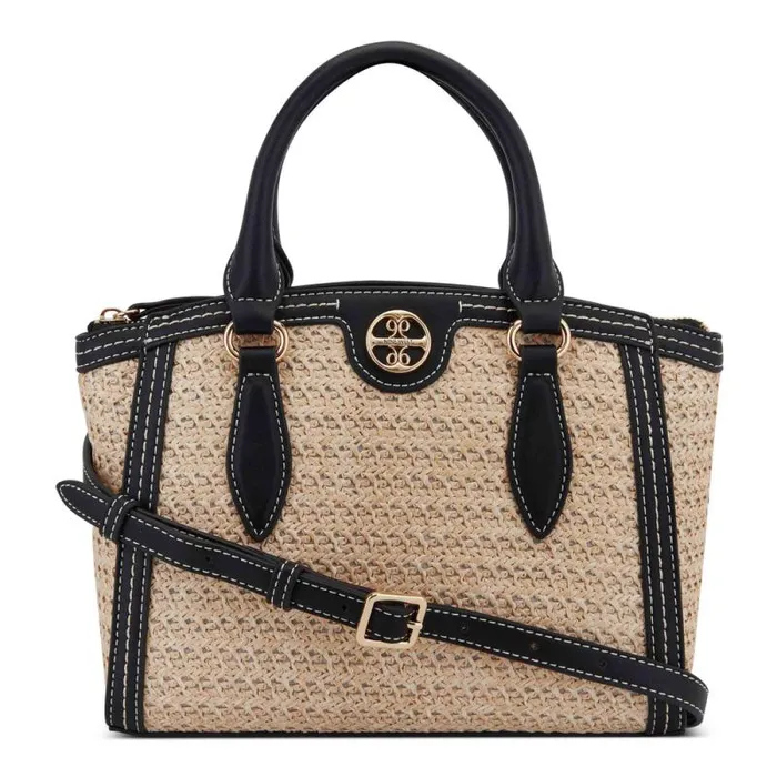 Kyelle Small Satchel Crossbody Natural Black Women Nine West Satchels and Shoulder Bags