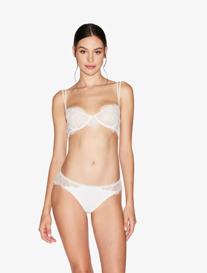 La Perla Balconette Bra With Lace In Natural Women Balconette