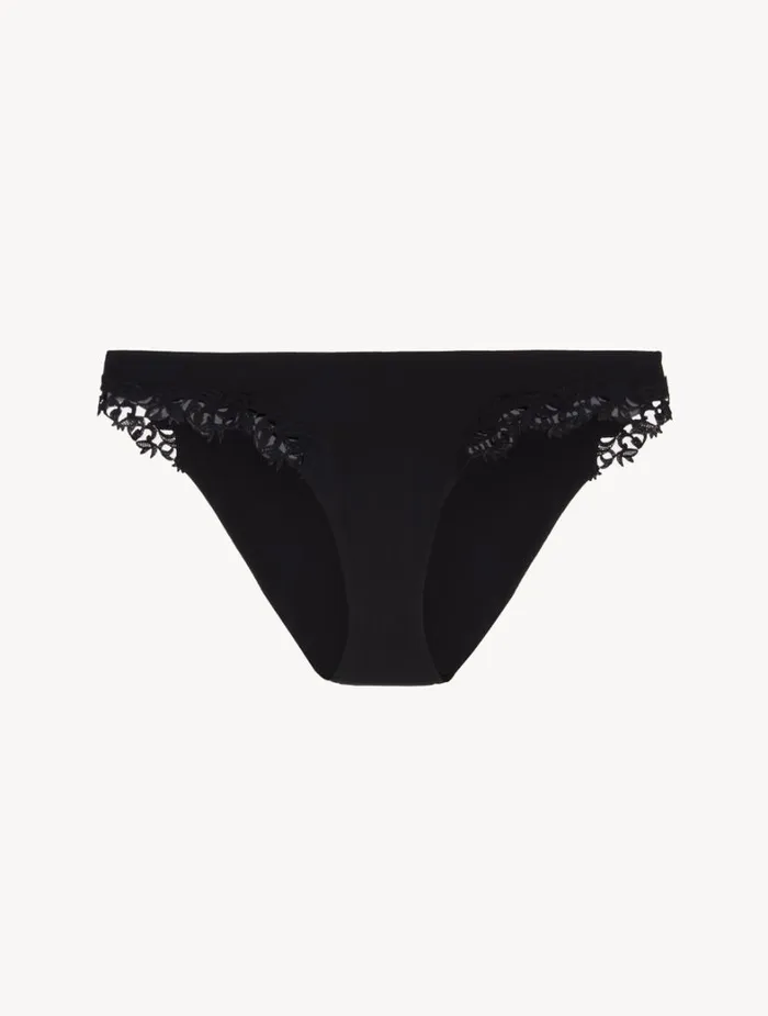 La Perla Black Low Rise Briefs With Macram Women Brazilian