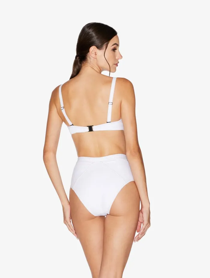 La Perla High Waisted Bikini Brief In White Women Bikinis