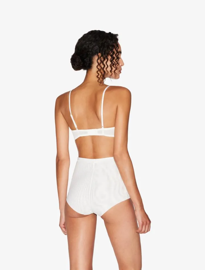 La Perla Highwaisted Briefs In Offwhite Stretch Tulle Women Highwaist