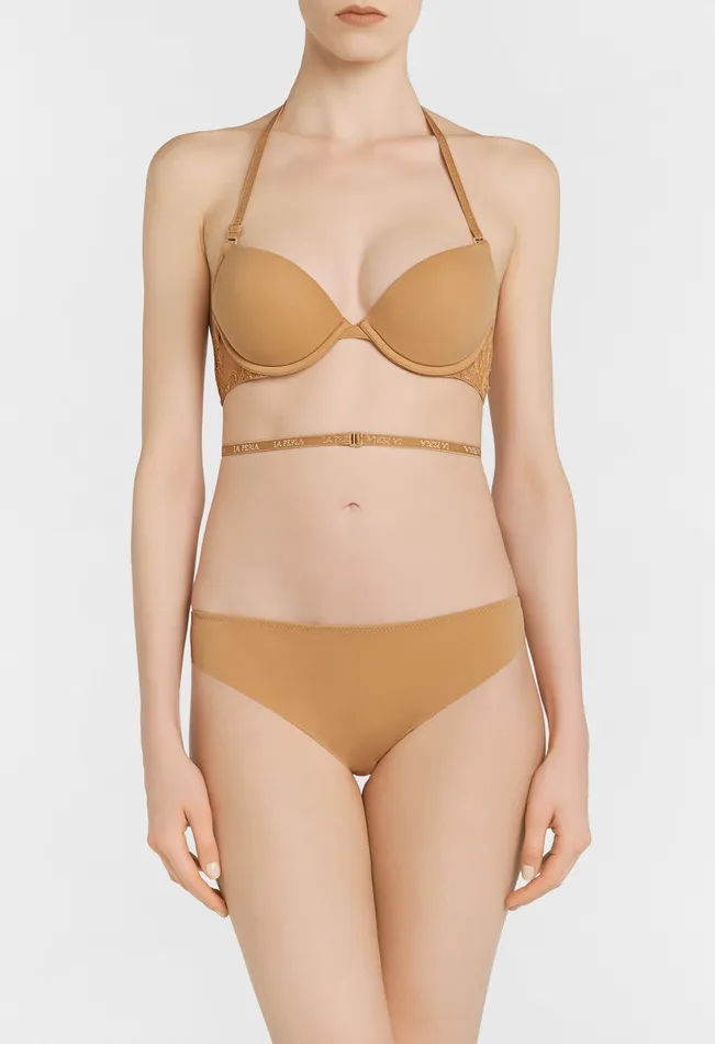 La Perla Luxury Chantilly Lace TShirt Multiway Bra In Nude Women Padded
