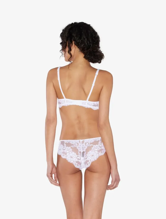 La Perla Luxury Cotton Brazilian Panties In White Women Brazilian