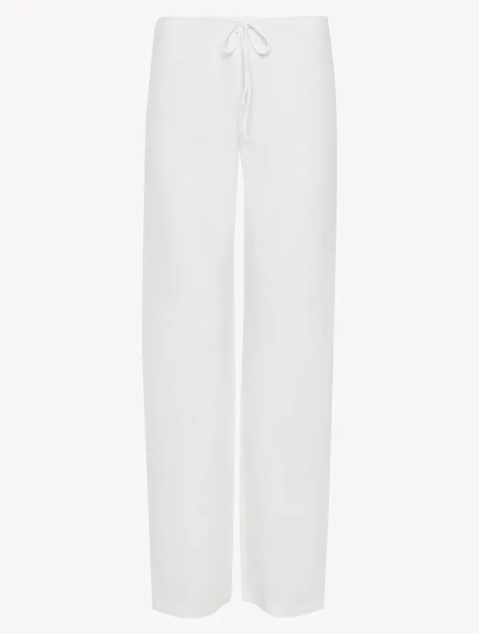 La Perla Luxury Cotton Trousers In White Women Pajamas