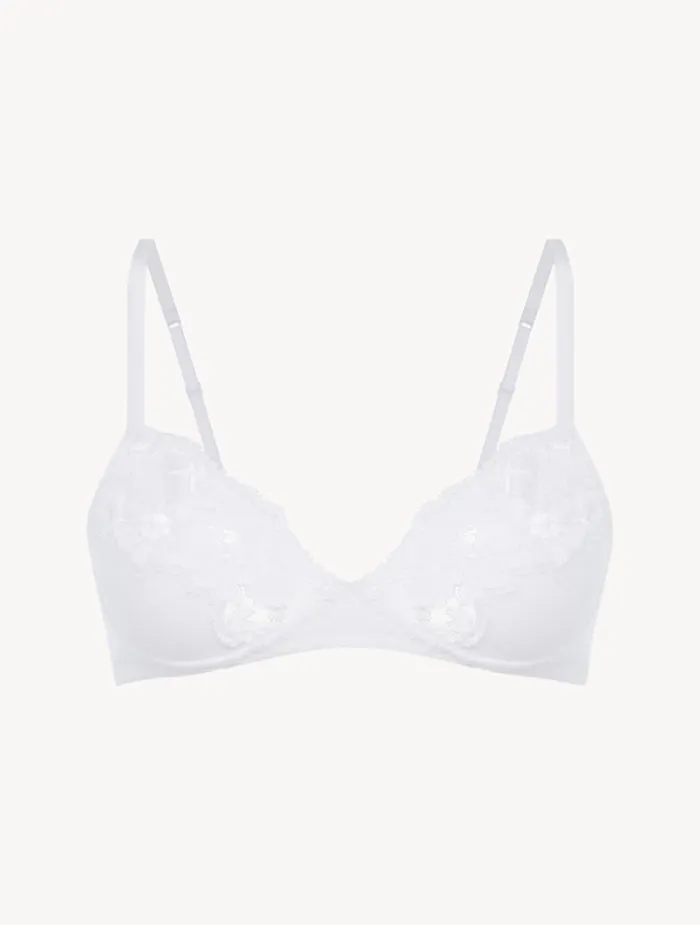 La Perla Luxury Cotton Wireless Bra In White Women Wireless