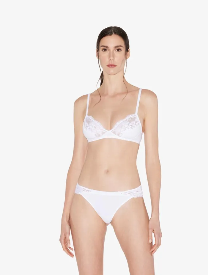 La Perla Luxury Cotton Wireless Bra In White Women Wireless