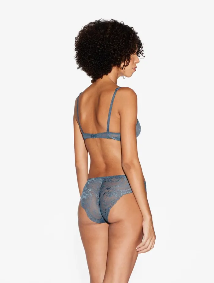 La Perla Luxury Lace Underwired Bra In Dark Blue Women Underwired