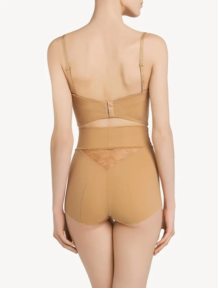 La Perla Luxury Lycra Control Fit HighWaisted Panties In Nude Women Highwaist
