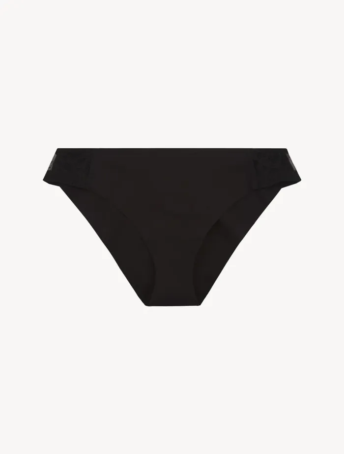La Perla Luxury Mid Rise Panties In Black Women Midrise