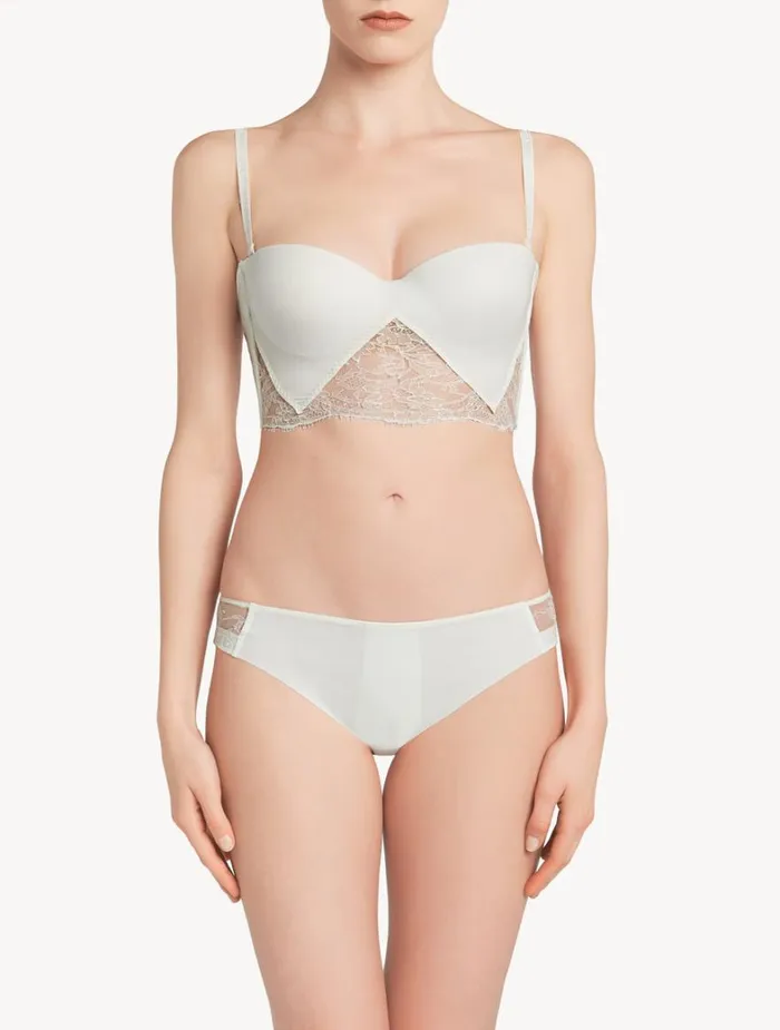La Perla Luxury MidRise Panties In White Women Midrise