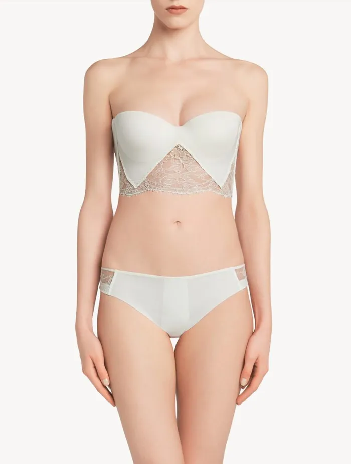 La Perla Luxury MidRise Panties In White Women Midrise