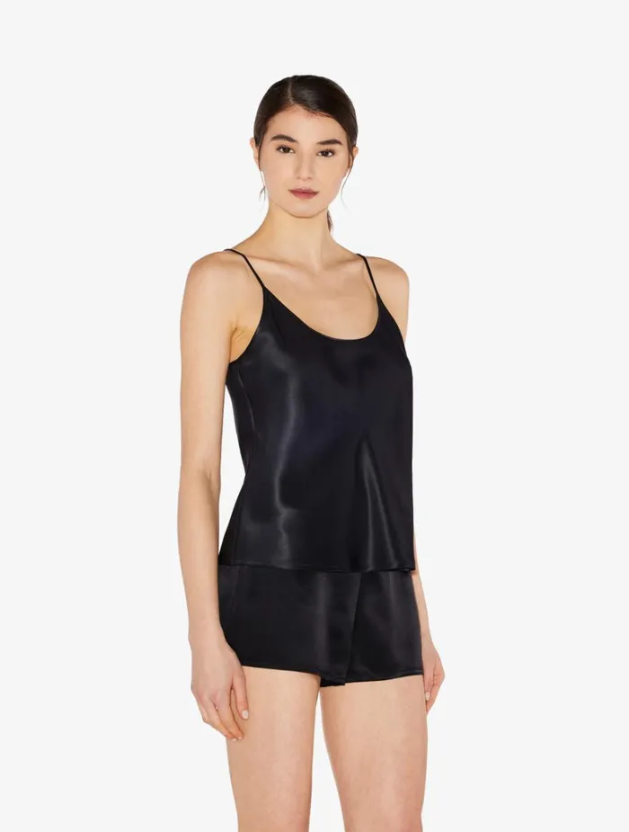 La Perla Luxury Silk Pajama Shorts In Black Women Pajamas