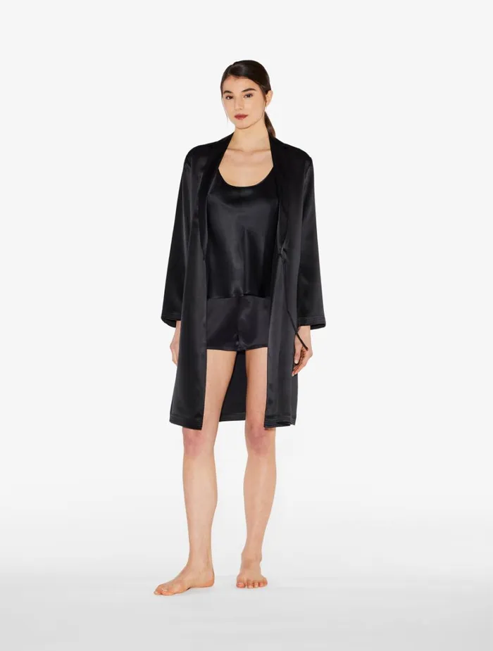 La Perla Luxury Silk Pajama Shorts In Black Women Pajamas