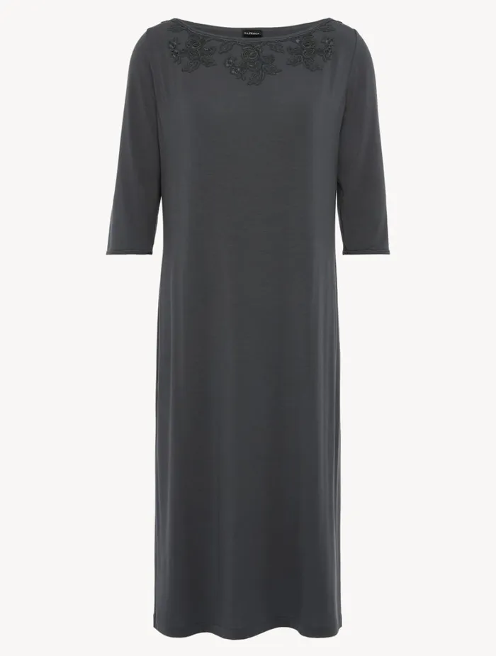 La Perla Nightdress In Charcoal Grey Women Pajamas