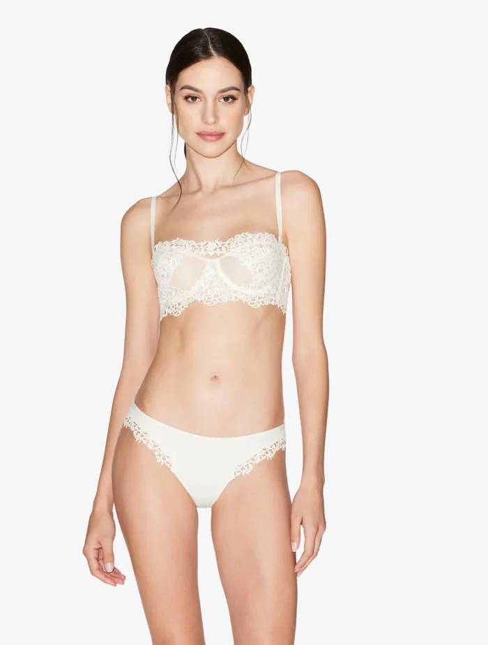 La Perla Underwired Bra With Macram In Offwhite Women Bandeau