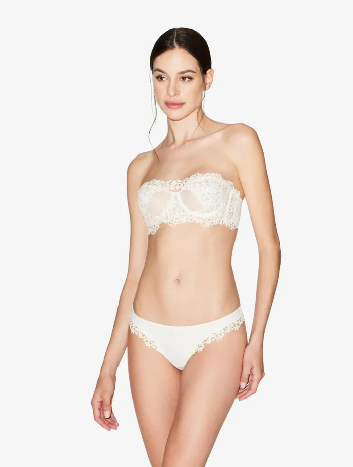 La Perla Underwired Bra With Macram In Offwhite Women Bandeau