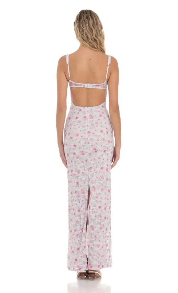 Lace Floral Maxi Dress White Women LUCY IN THE SKY Maxi Dresses Lace Floral Maxi Dress White Women LUCY IN THE SKY Maxi Dresses