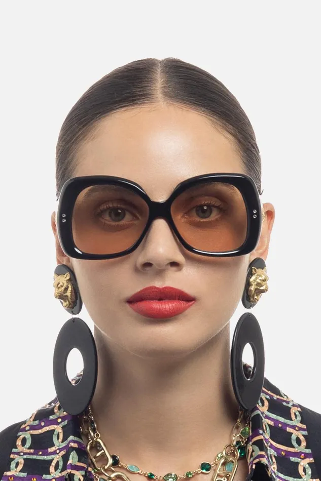 LATE CHECKOUT SUNGLASSES BLACK IVORY Black Ivory WomensMens Camilla Sunglasses