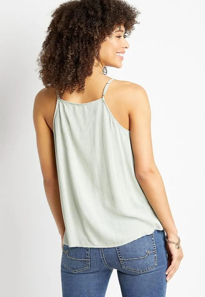 Light Green Button Front Cami Women Maurices Tops