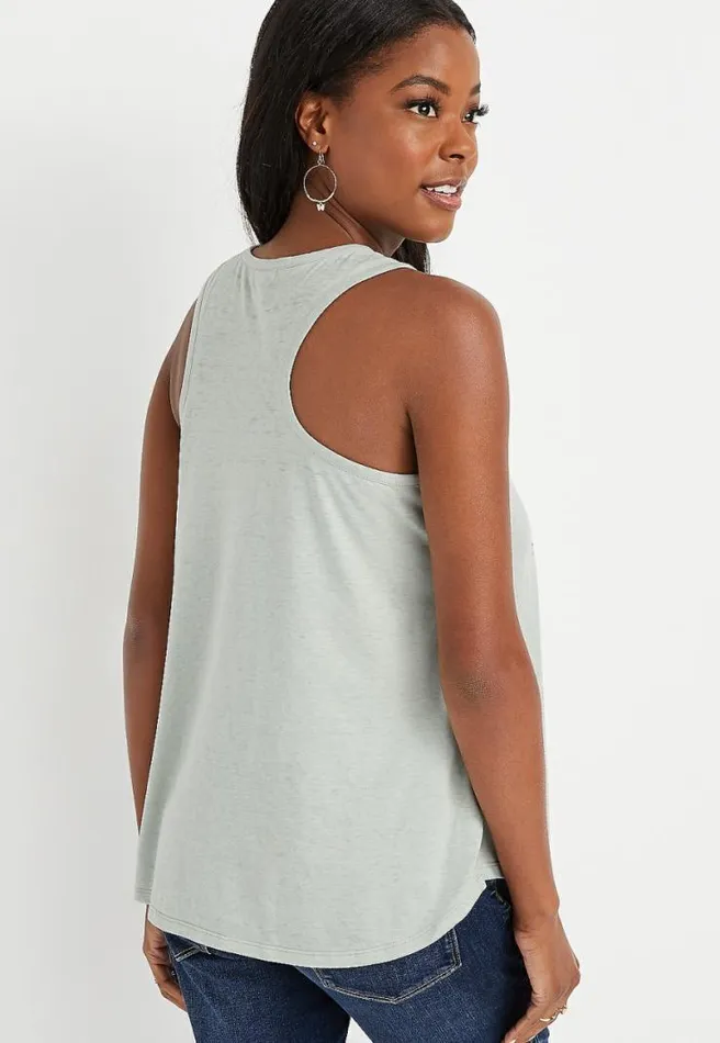 Light Green Wander Free Graphic Tank Top Women Maurices Tops