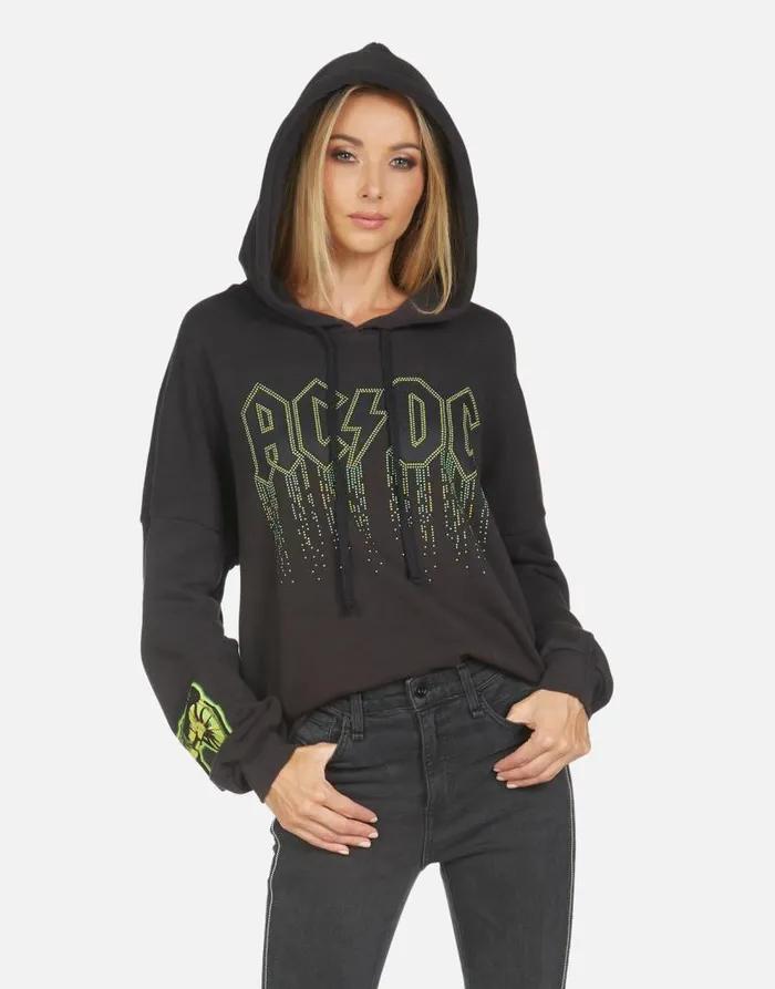 Lila ACDC Neon Stud Onyx Women Lauren Moshi Hoodies