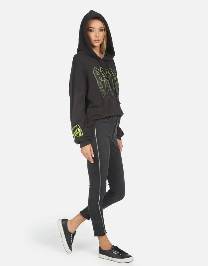 Lila ACDC Neon Stud Onyx Women Lauren Moshi Hoodies