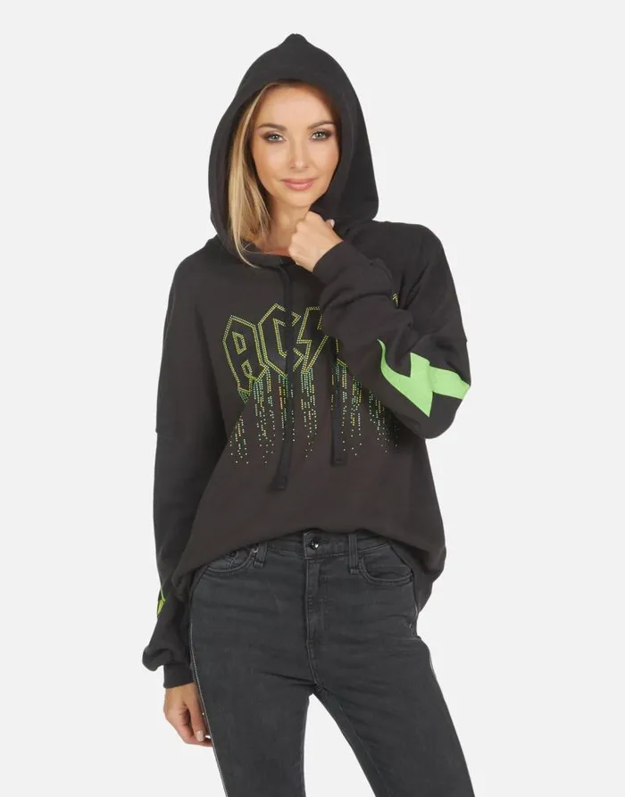 Lila ACDC Neon Stud Onyx Women Lauren Moshi Hoodies
