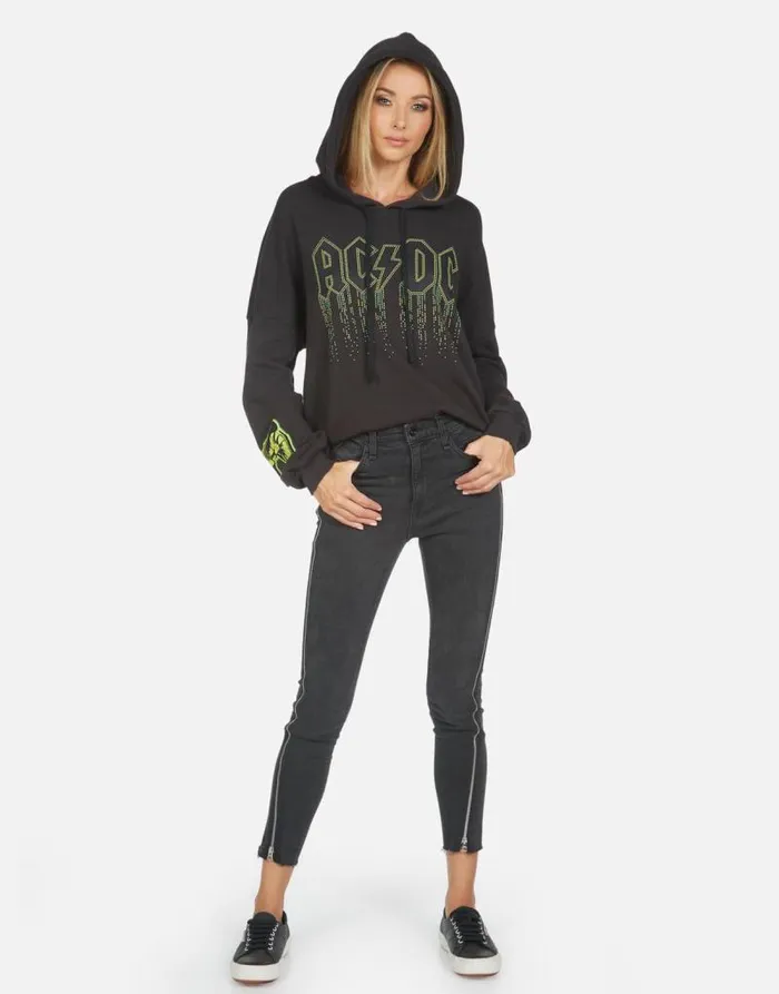 Lila ACDC Neon Stud Onyx Women Lauren Moshi Hoodies