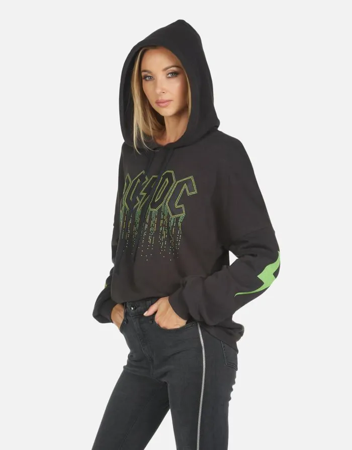 Lila ACDC Neon Stud Onyx Women Lauren Moshi Hoodies