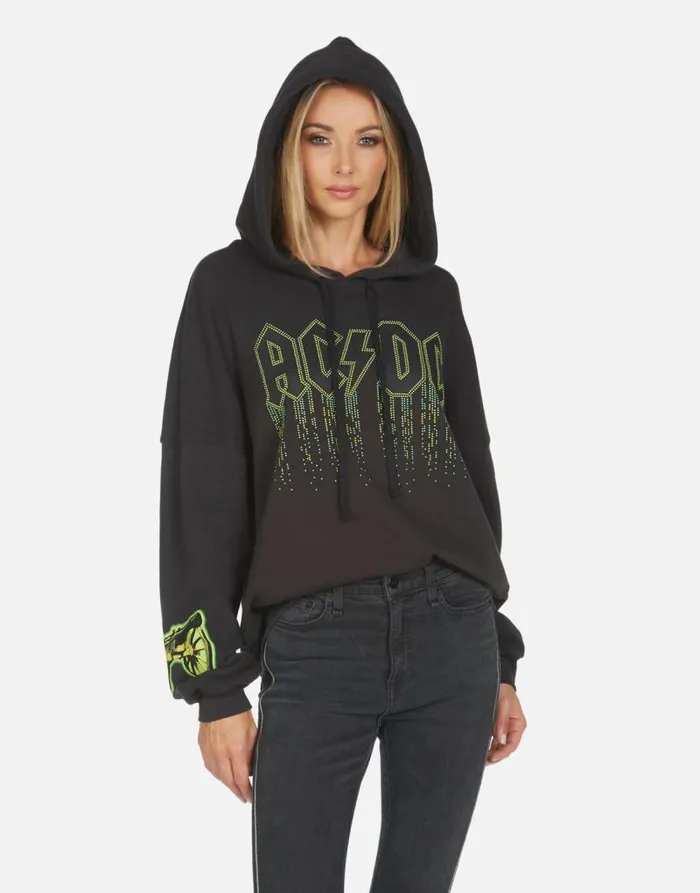Lila ACDC Neon Stud Onyx Women Lauren Moshi Hoodies