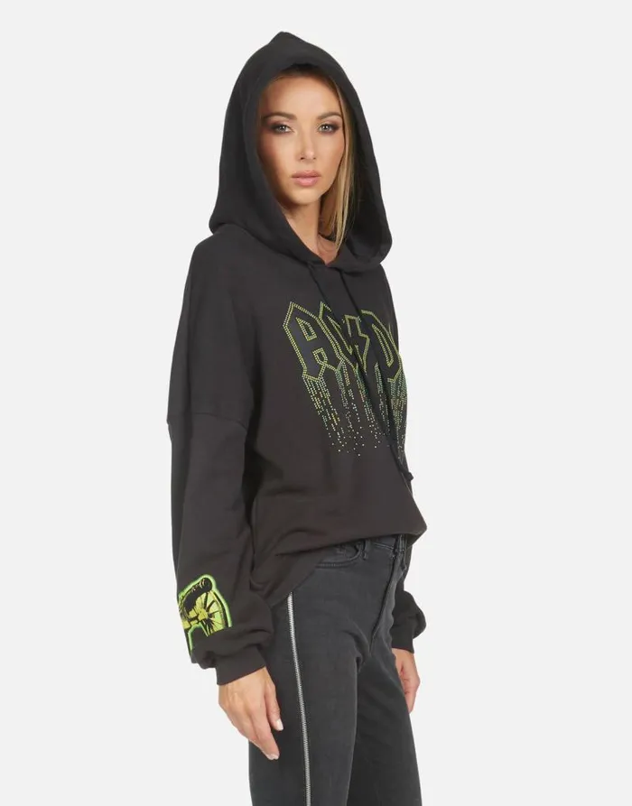 Lila ACDC Neon Stud Onyx Women Lauren Moshi Hoodies