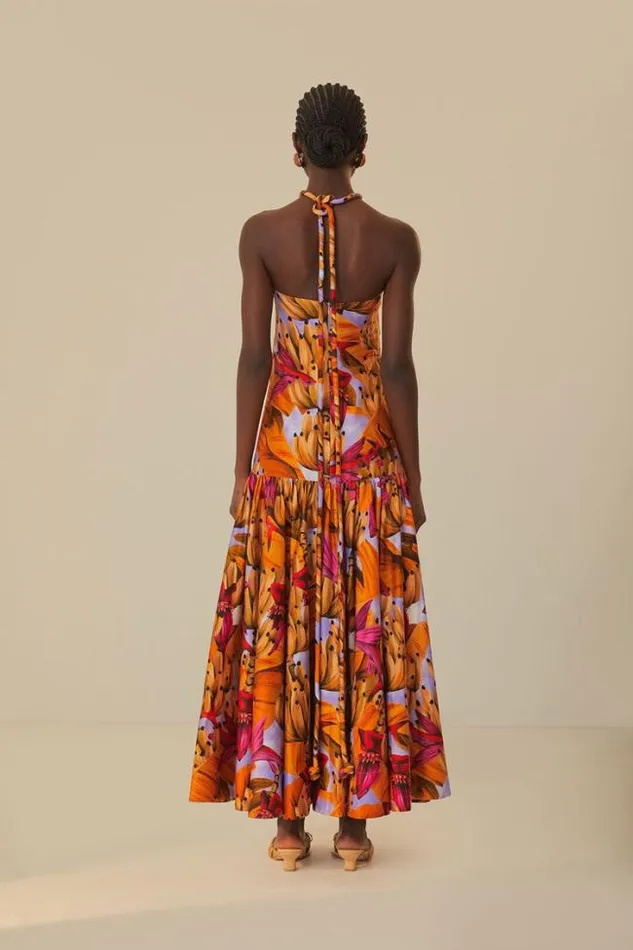 Lilac Banana Forest Organic Cotton Maxi Dress Women FARM Rio Maxi Dresses