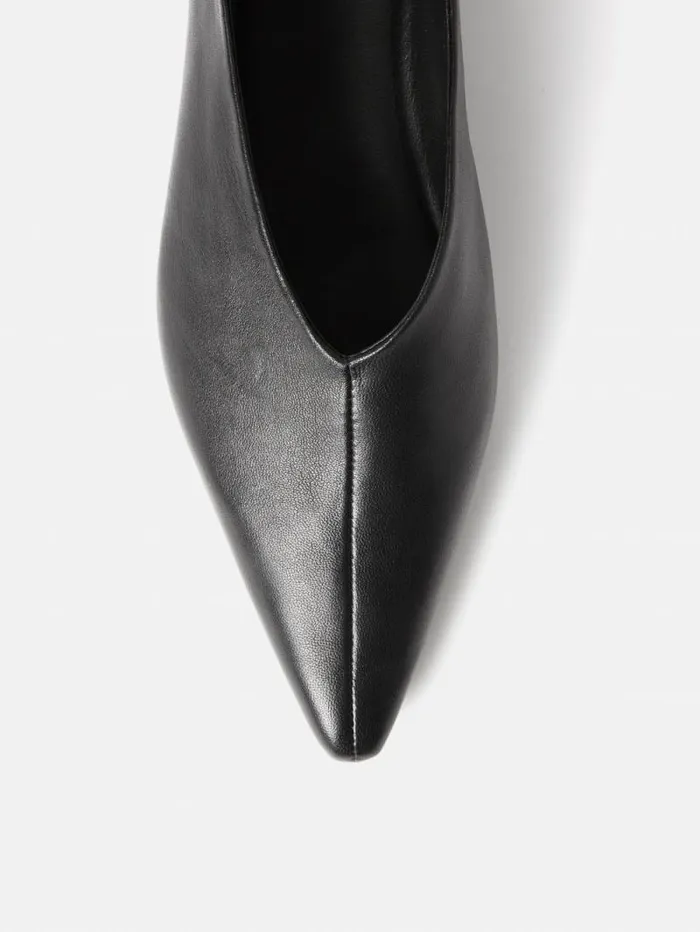 Linnie Flat Pointed Ballerina Black Women Jigsaw Flats